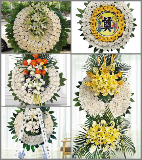 四川成都崇州市文井江镇清泉村花圈速递